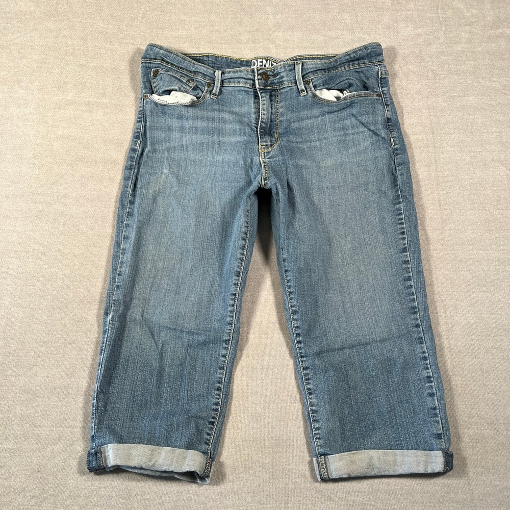 Denizen Levi's Modern Mid Rise Crop Jeans Women 16 Blue Denim